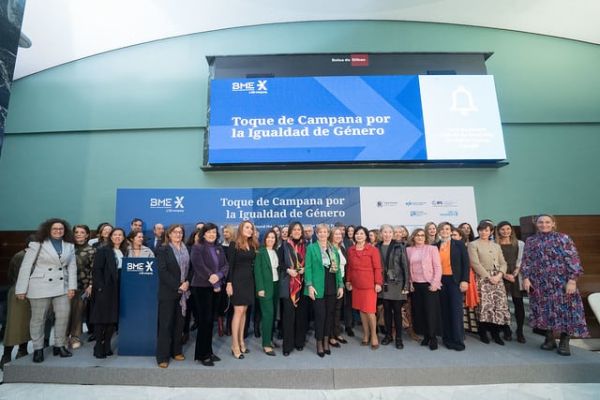 8 March 2023: Spanish Stock Exchange opens the session with a Ringing of the Bell for Gender Equality