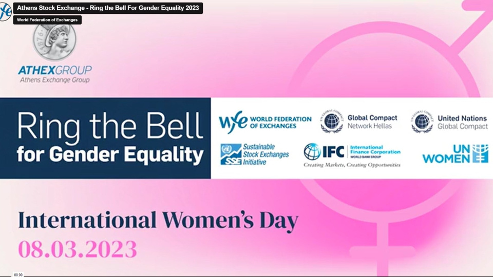 Athens Stock Exchange - Ring the Bell For Gender Equality 2023