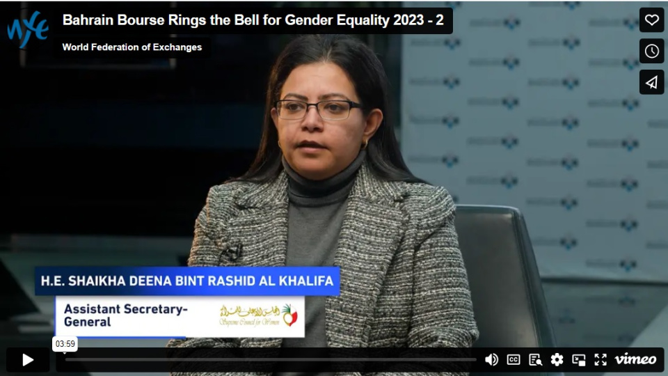 Bahrain Bourse Rings the Bell for Gender Equality 2023 - 2